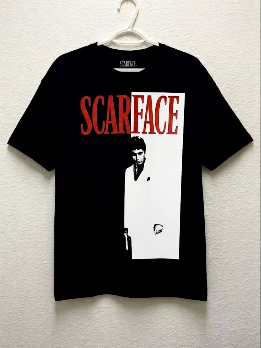 Scarface Al Pacino Tony Montoya Movie Poster Graphic T-Shirt, Men’s Size XL